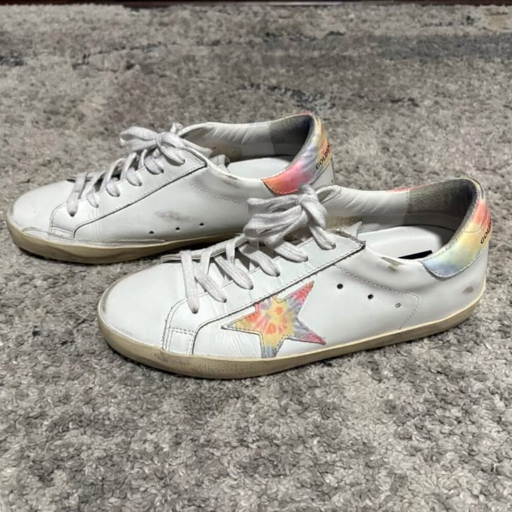 Golden Goose Super-star tie dye low top women’s size 7.5 (UK 38) sneakers shoes